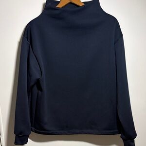Dudley Stephens Navy Blue Funnel Neck Sweatshirt